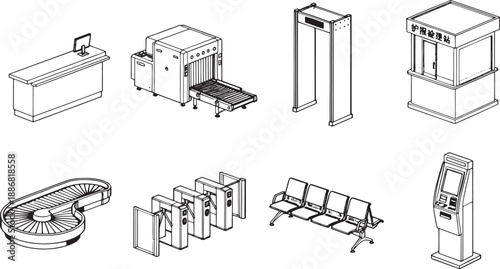 Modern Security and Service Infrastructure at the Airport.