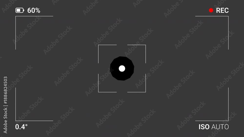 Camera shutter aperture animation on transparent alpha channel ...