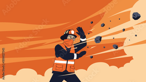 Protecting From Falling Rocks During Natural Disasters Or Construction Work