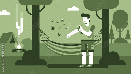 Protecting Yourself From Insects During A Camping Holiday In The Woods