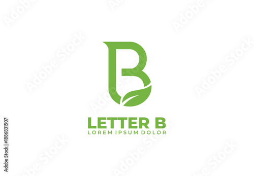 Letter B green concept logo design for your branding and identity