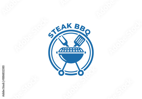Steak BBQ concept logo design for your branding and identity