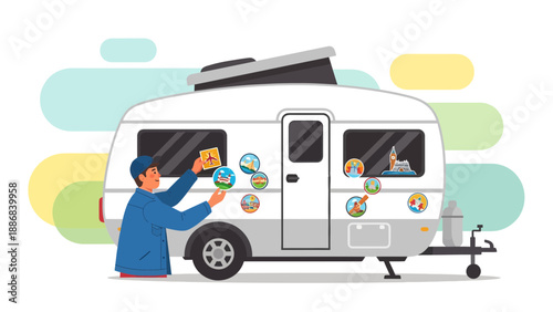 Traveler's Joy Decorating Caravan with Vacation Memories Stickers, World Exploration