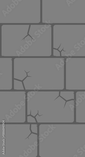 Textured Grey Stone Wall Surface With Cracks Pattern For Digital Media Projects