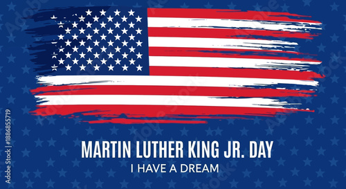 Martin Luther King Jr. Day I Have a Dream USA Flag Abstract Background