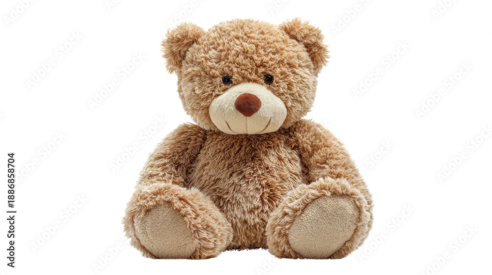 Obraz premium High-quality sharp soft teddy bear isolated on white background 