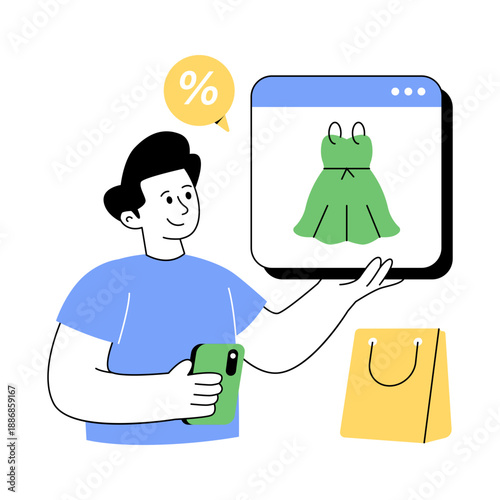 Premium download illustration of buy frock online 