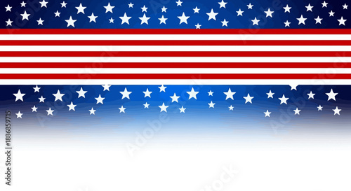 USA Flag Stripes and Stars Background for Patriotic Holiday Celebrations