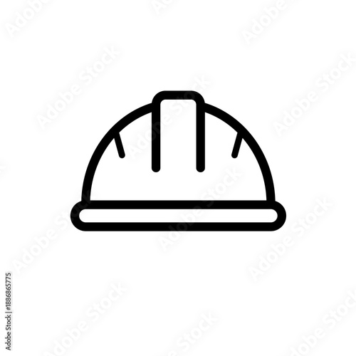Construction helmet, safety - vector icon