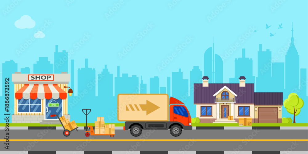 Obraz premium Internet Shopping Banner