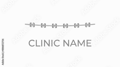 Orthodontic Braces Logo Design: Teeth Alignment and Straightening Concept for Dental Clinic Branding and Identity