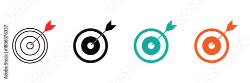 Target icon vector illustration. goal icon vector. target marketing sign and symbol .Vector illustration Eps 10 .