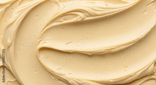 Creamy buttercream frosting texture closeup