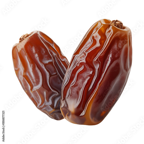 Two dates isolated on white background