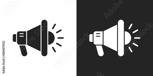 Promote Icon In Black And White Glyph Style