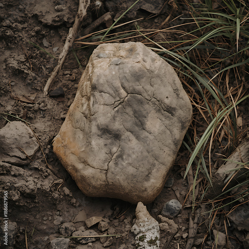 stone in the forest