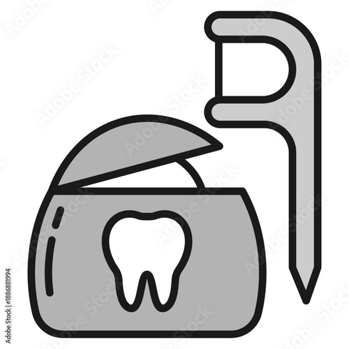 Dental Floss Icon For Design Elements