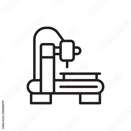 CNC wood router icon. Precision woodworking and digital fabrication, representing computer-controlled milling, automated timber carving, industrial furniture manufacturing, and high-tech joinery.