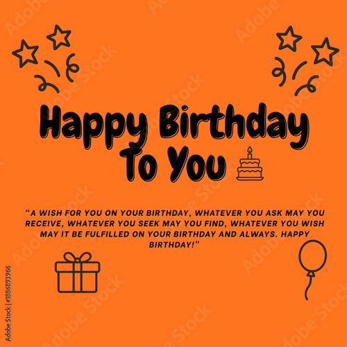 Happy Birthday Greeting Cards Collection with Festive Illustrations and Inspirational Quotes