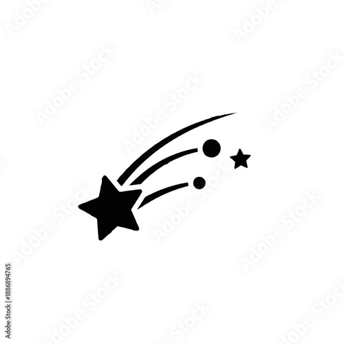 Stylized shooting star icon with a glowing trail Free Download Stylized shooting star icon with a glowing trail - GFXLoad