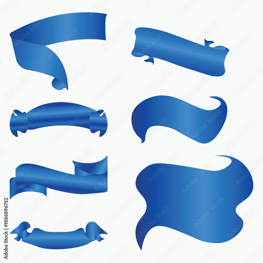 custom made wallpaper toronto digitalSet of Premium Blue Ribbon Banners and Vector Graphic Design Elements for Web and Print