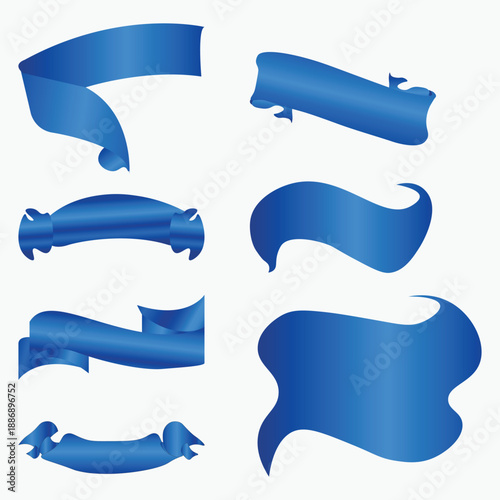 Wallpaper Mural Set of Premium Blue Ribbon Banners and Vector Graphic Design Elements for Web and Print Torontodigital.ca