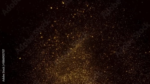 Wallpaper Mural Golden particles shimmering against a dark background. Captivating visual effects for celebrations, events, and festive occasions Torontodigital.ca