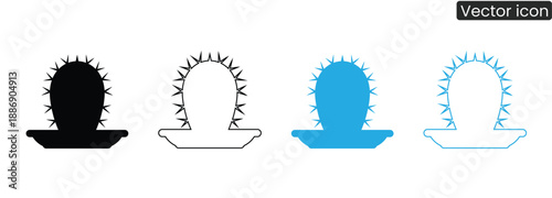 Versatile cactus icons for various design projects and applications