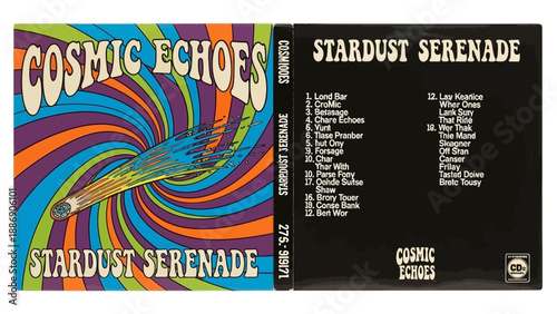 Colorful Music Cassette Tape Cover Artwork.