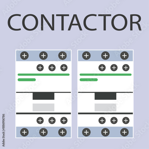 Electrical Panel With MCB Timer Contactor PLC Simple Flat Design