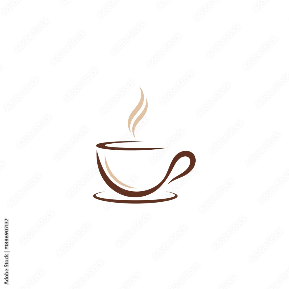 Fototapeta premium Minimalist coffee cup illustration