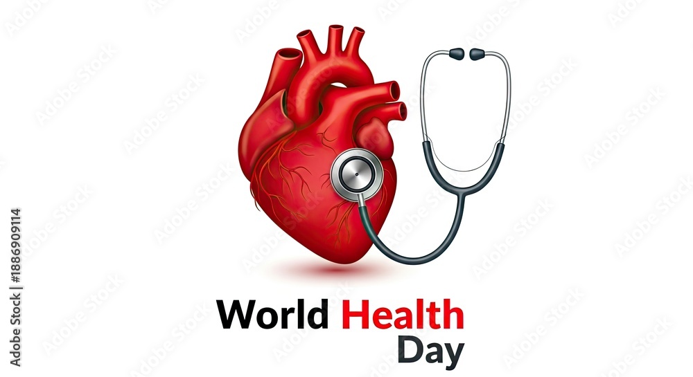 Obraz premium Celebrating world health day with heart