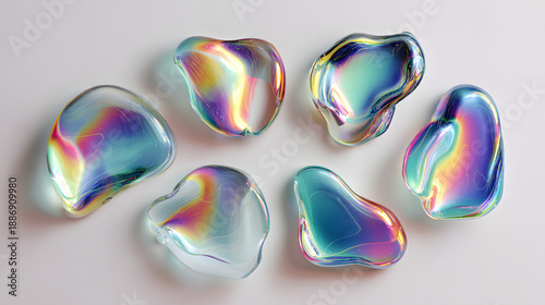 Colorful abstract liquid shapes