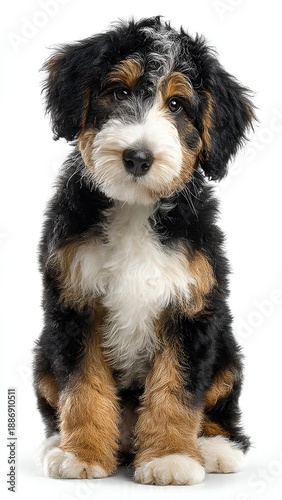 mixed breed dog sitting