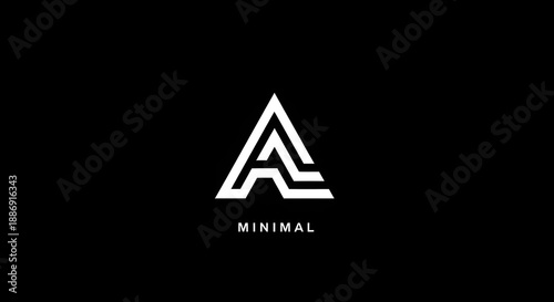 Free Download A striking minimalist letter a logo design on a dark background - GFXLoad