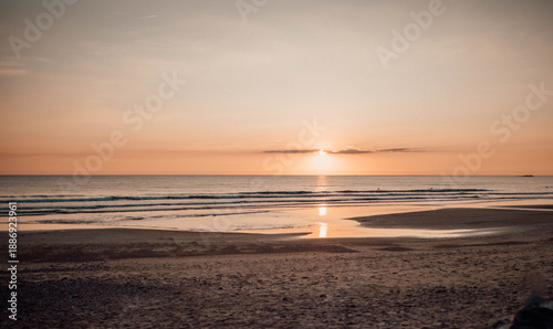 sunset with reflection