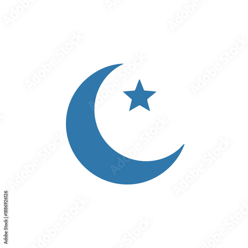 Celebrating Ramadhan with Islamic Symbolism of Crescent Moon and Star