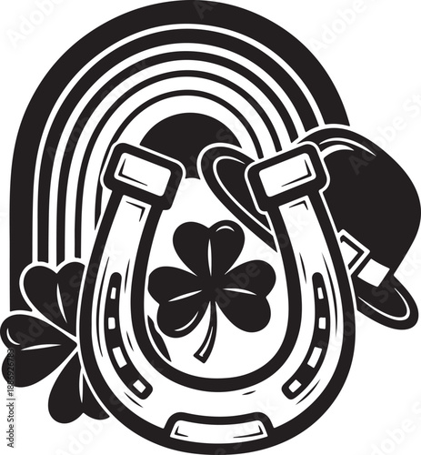 St. patrick's day lucky symbols vector Vector