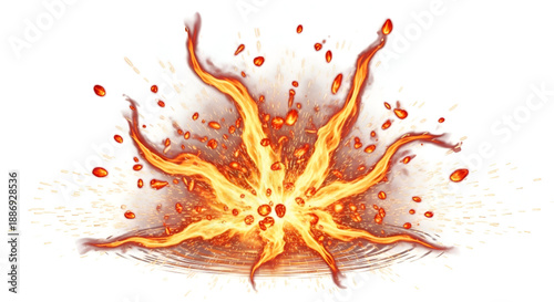 Cinematic Fire Burst Effect for Movie Posters and Game Art