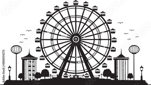 ferris wheel in the city