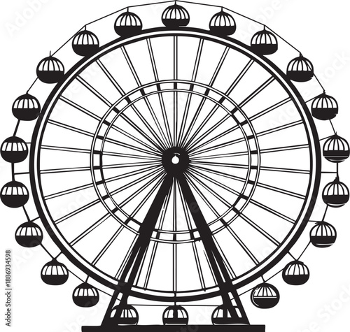ferris wheel on a black background