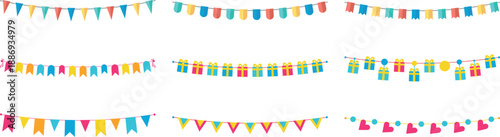 Party Bunting and Gift Boxes Collection illustration
