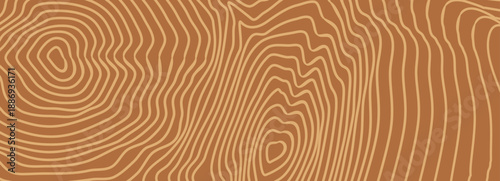 Flowing caramel pattern with striped drips and linear movements. Golden-brown seamless texture with modern design. Stock vector illustration in contemporary style.