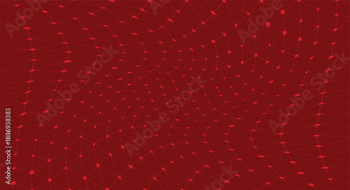 red abstract background with lines and dots