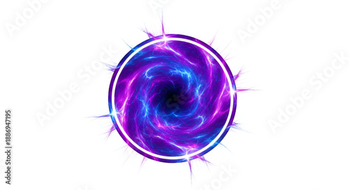 High Resolution Magic Portal Circle with Radiant Light Rays