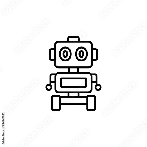 Robot Icon – Cute AI Bot Symbol for Technology, Automation & Education Design