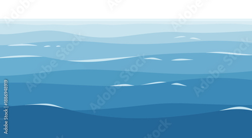 Ocean Waves: Capturing the rhythmic dance of the ocean waves, an illustration depicts the serene beauty of the sea with its mesmerizing movement and tranquil hues.