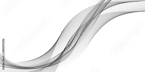 Abstract wave line. Digital frequency equalizer. digital Stylized line art background. Vector