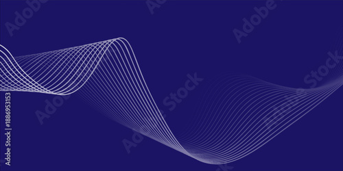 Blue abstract background with blue glowing geometric lines.