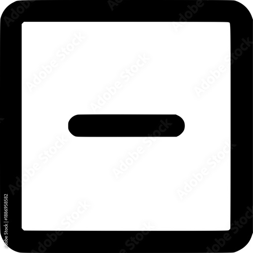 Downtime Notice: Minimal black and white vector icon representing service downtime or unavailability using abstract inactive or paused forms, without power or network symbols.